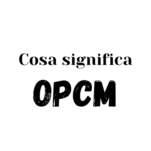 opcm significato